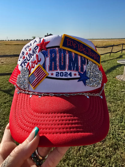 Trump Girl Patched Trucker Cap