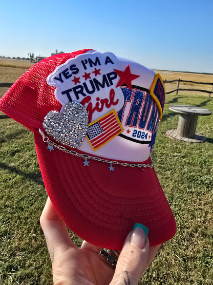 Trump Girl Patched Trucker Cap