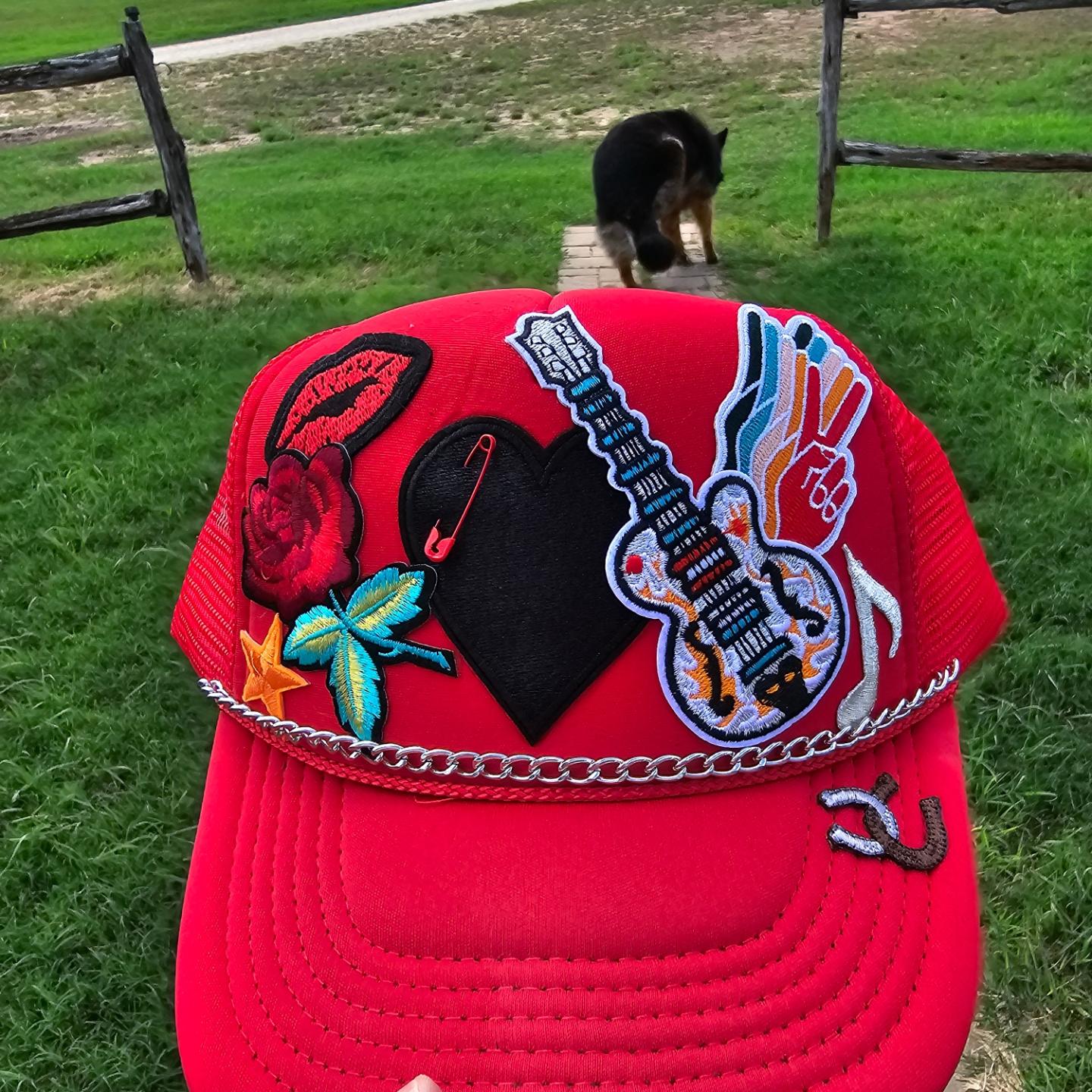 The Lucky Horse Shoe patched trucker cap