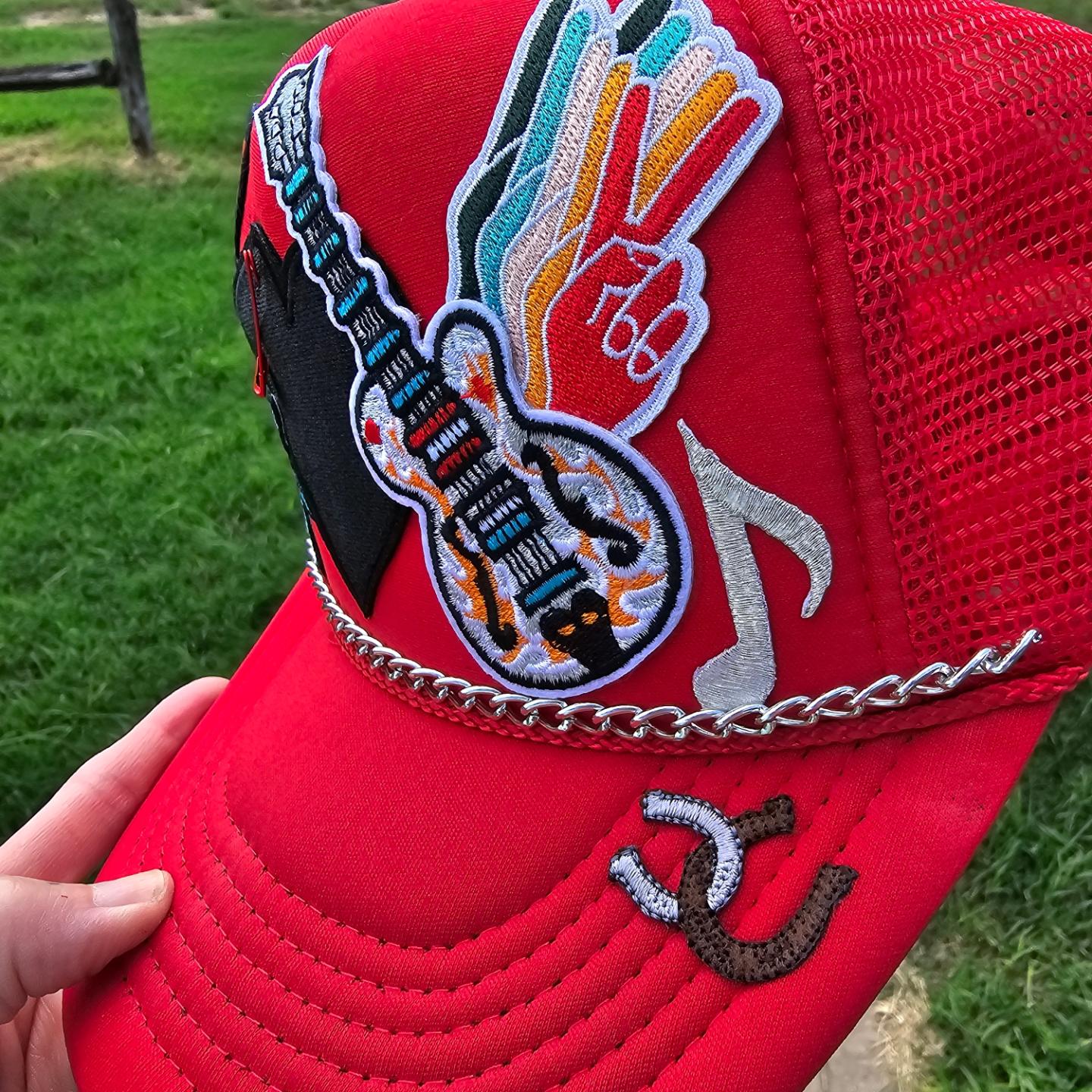 The Lucky Horse Shoe patched trucker cap