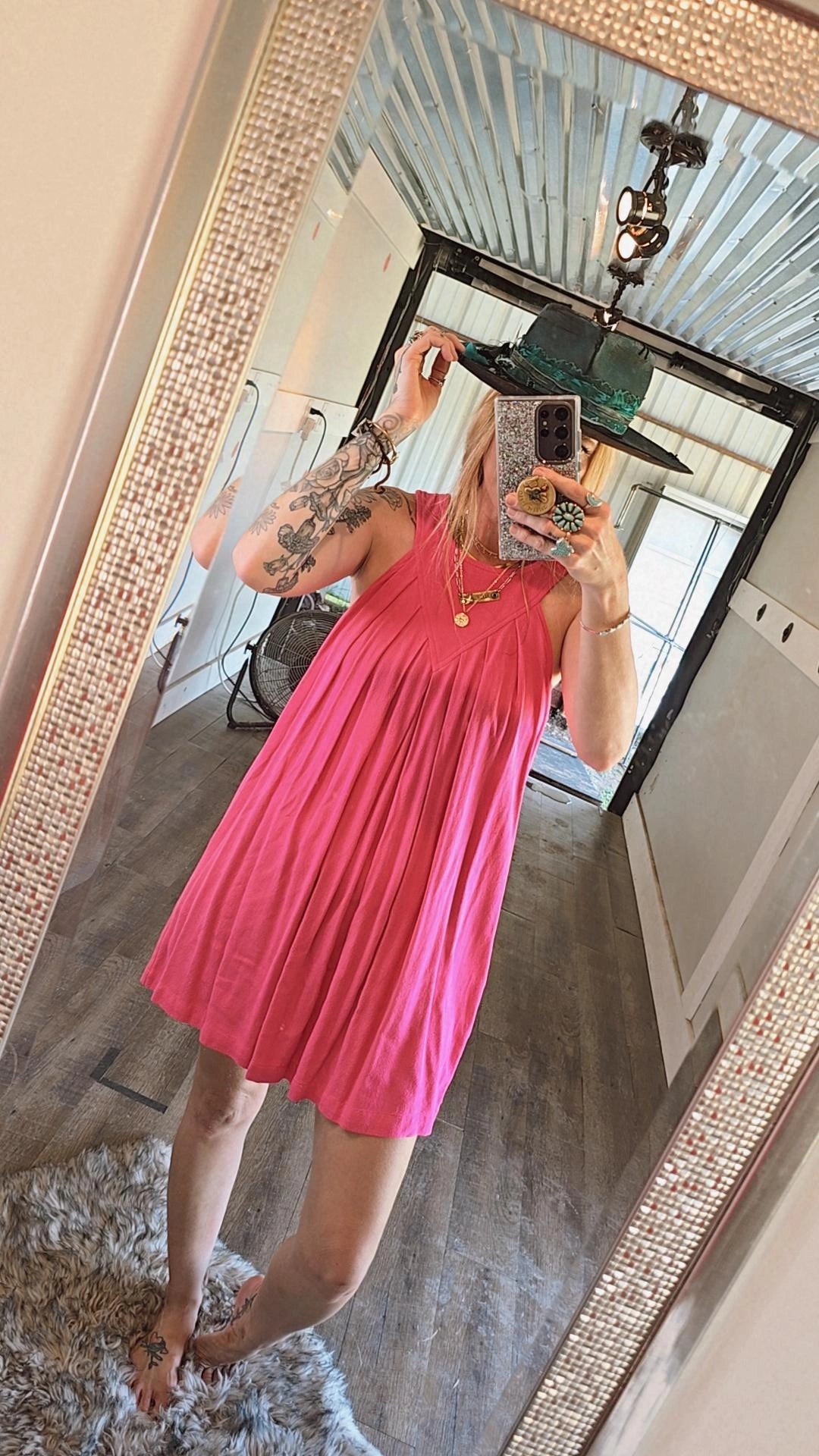 Hot Pink Tank Dress