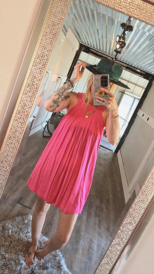Hot Pink Tank Dress