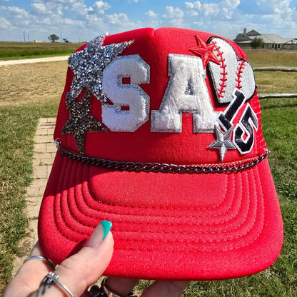Baseball MoM Patched Trucker Cap