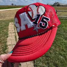 Load image into Gallery viewer, Baseball MoM Patched Trucker Cap

