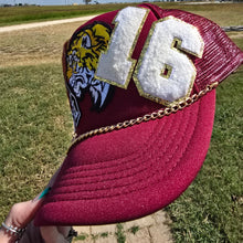 Load image into Gallery viewer, Tiger Football Patched Trucker Cap
