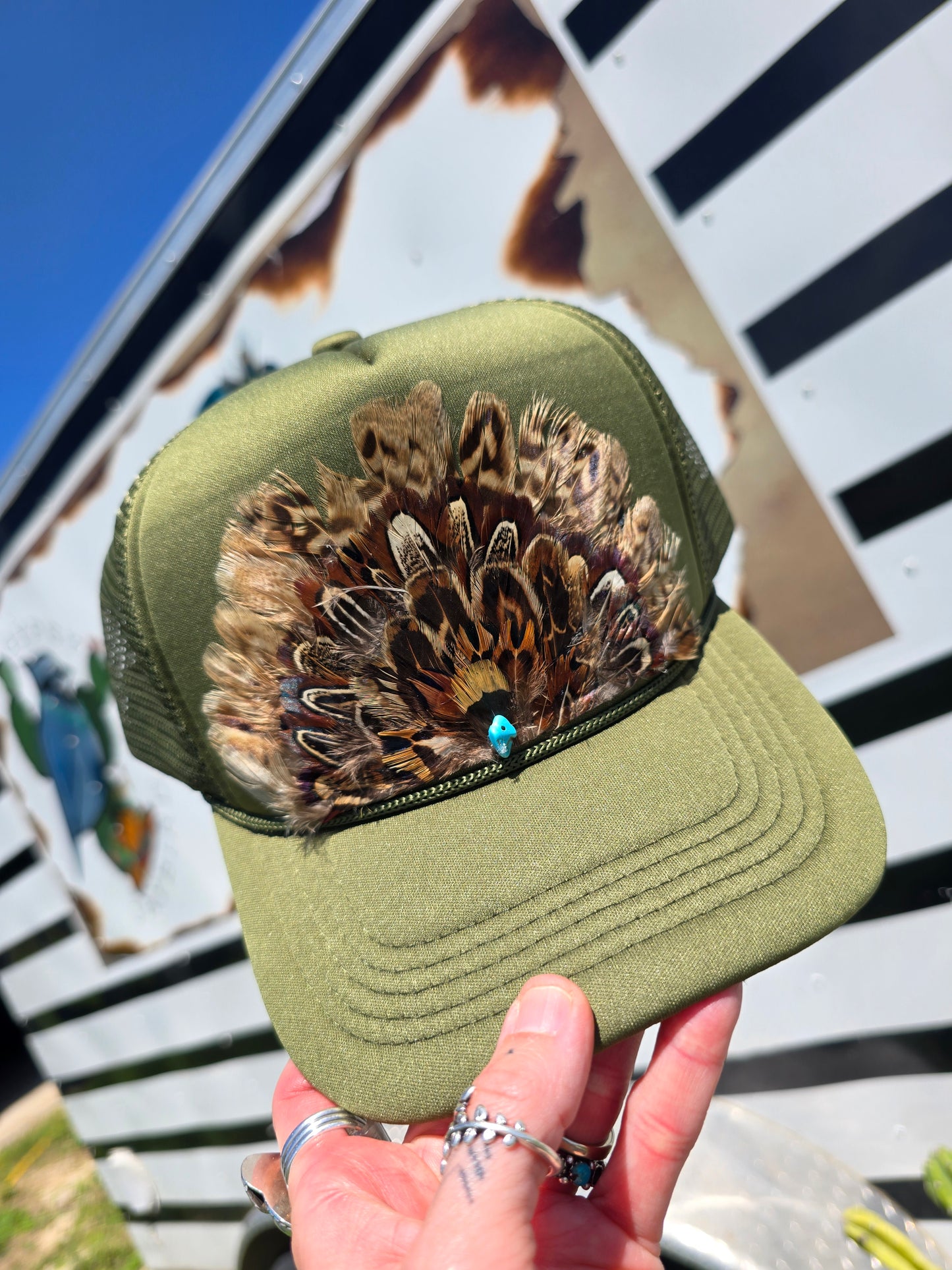 Feathered Trucker Caps