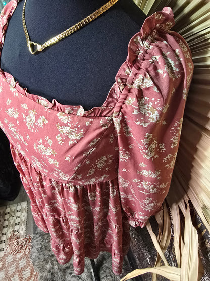 Neutral floral dress
