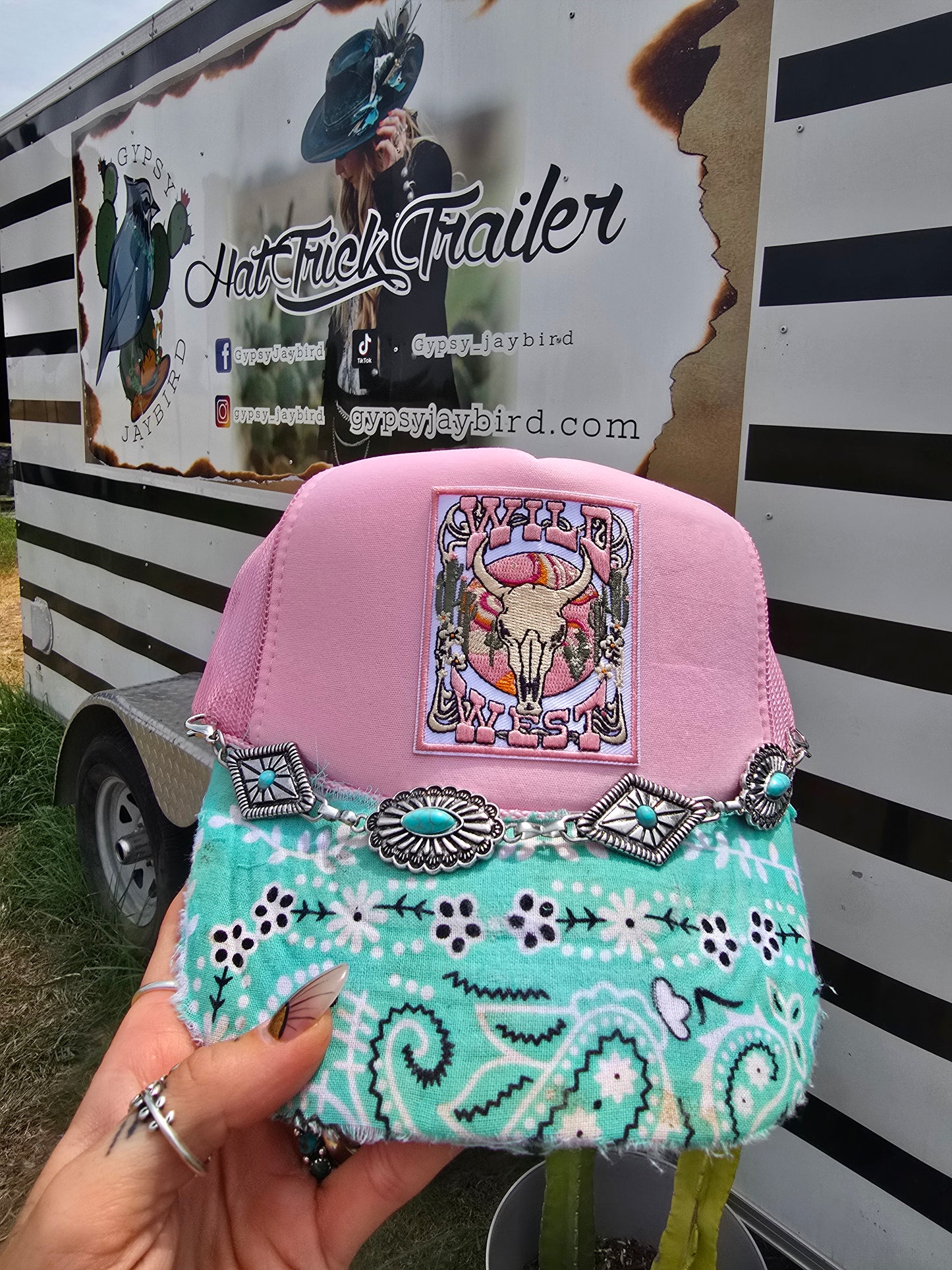 Bandana Brim Patched Trucker