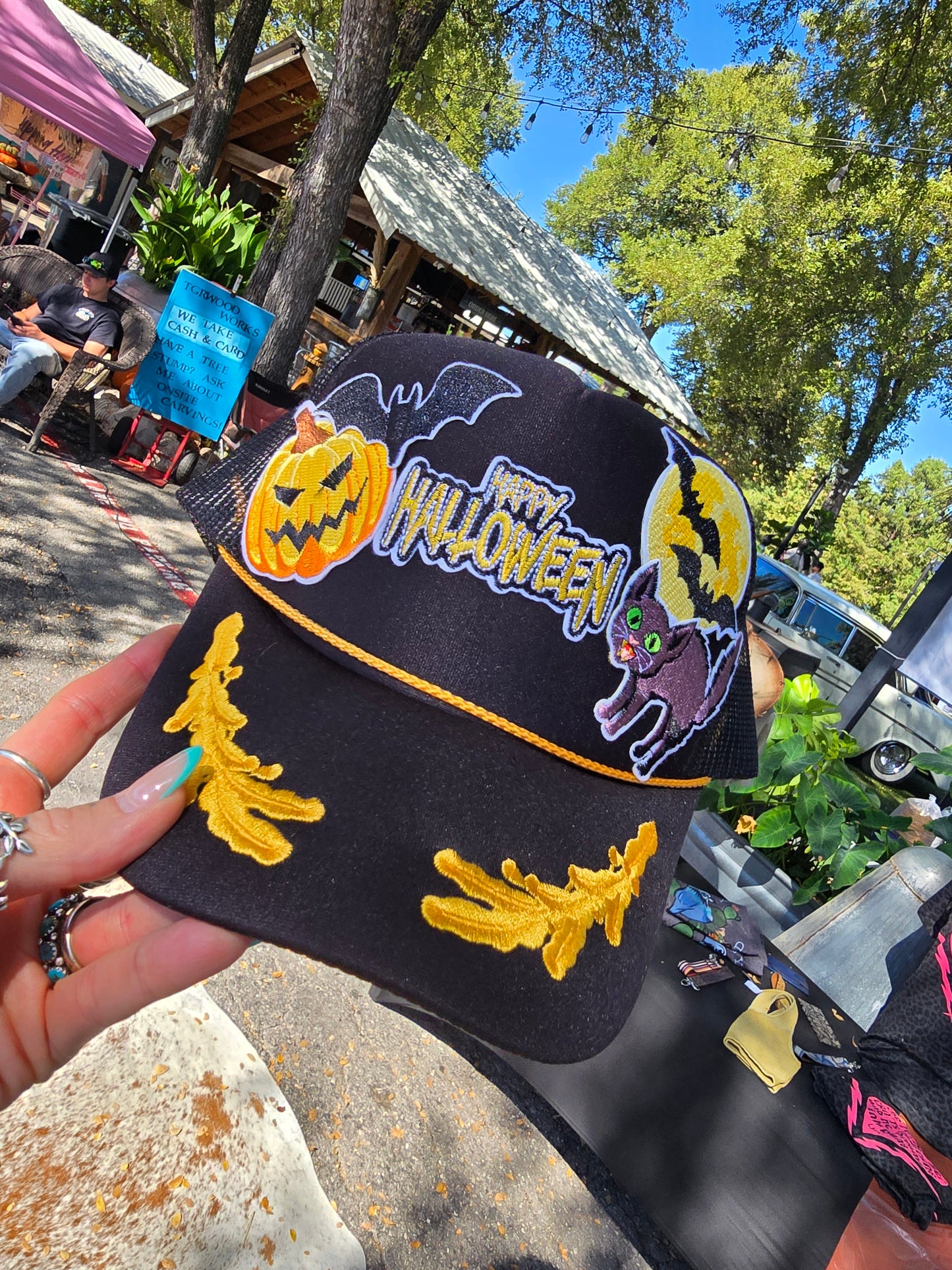 Happy Halloween Patched Cap