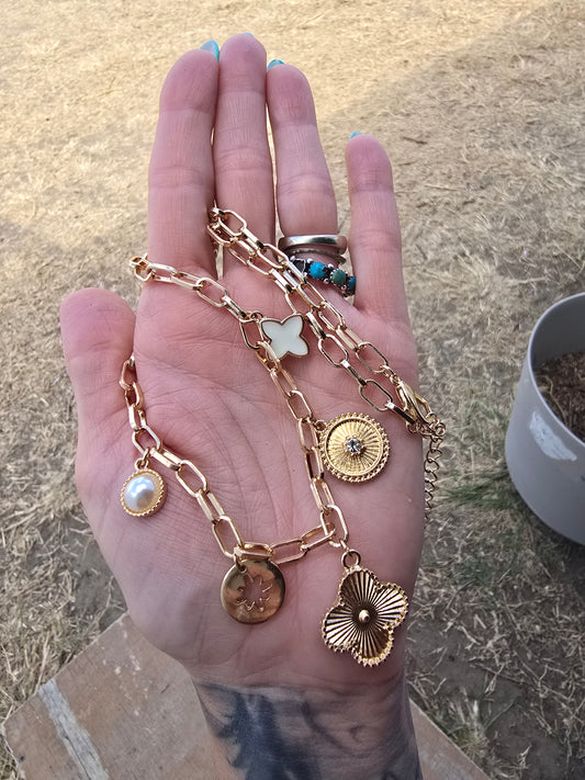 Multi- charm necklace