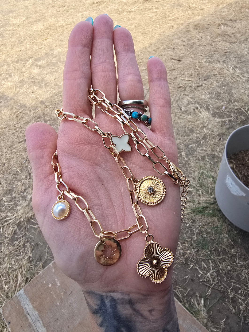 Multi- charm necklace