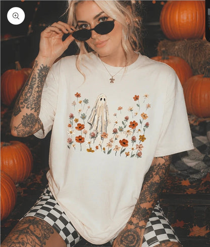 Floral Ghost Tee/Sweatshirt