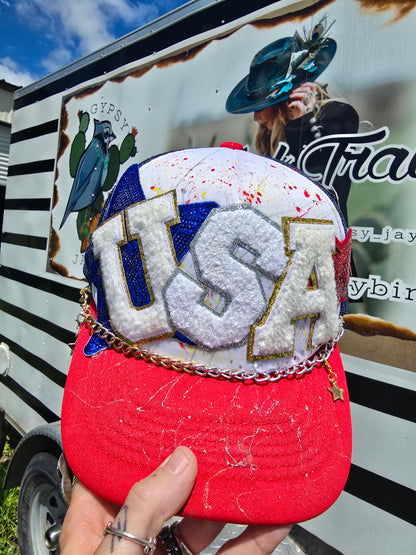 USA Painted & Patched Trucker cap