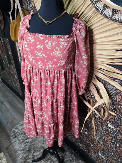 Neutral floral dress