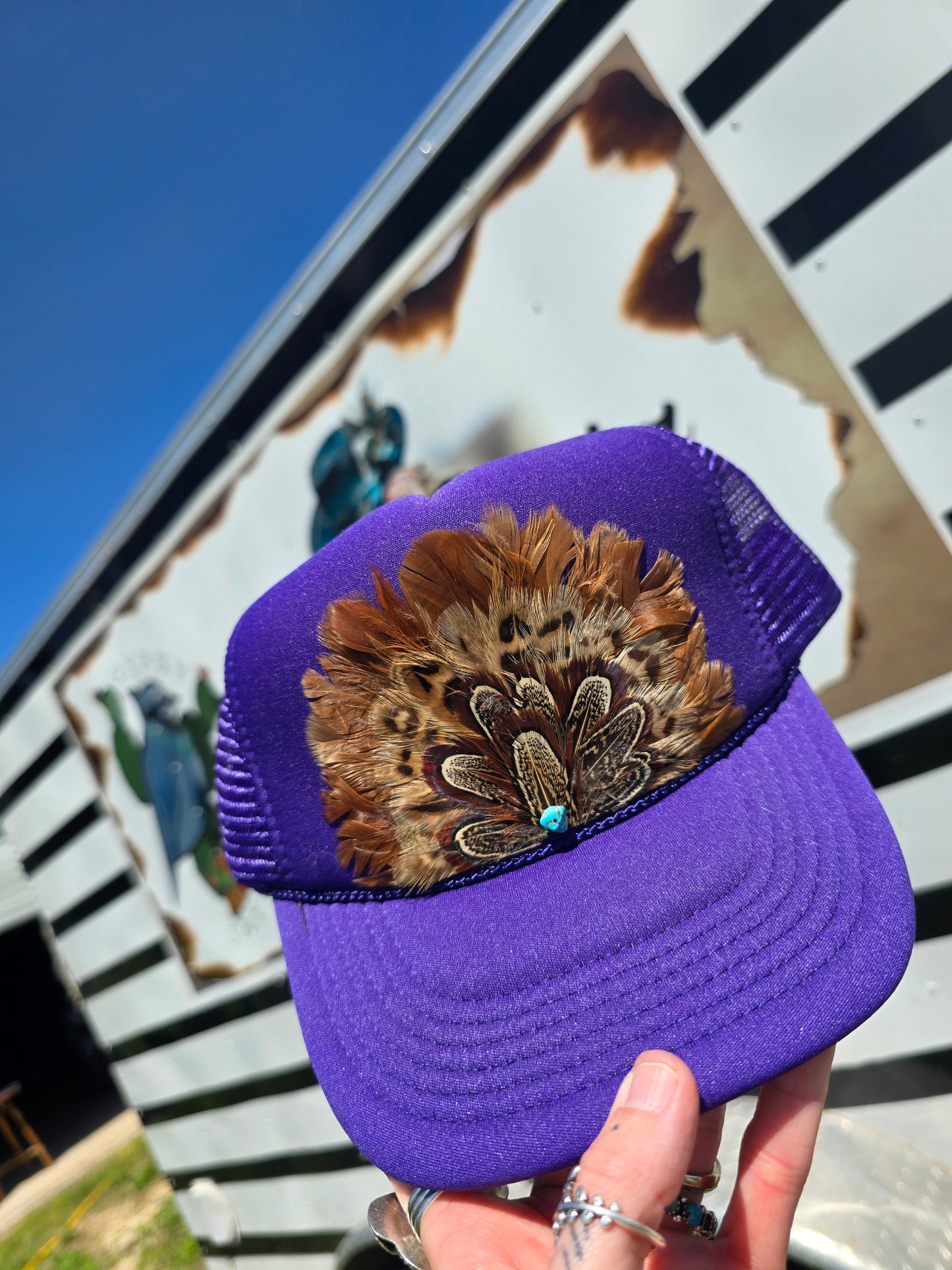 Feathered Trucker Caps