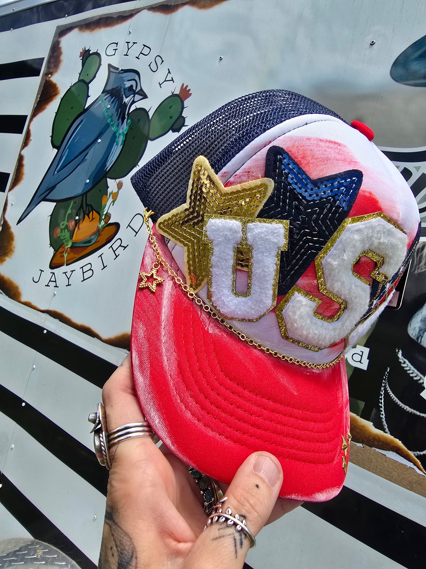 U.S.A Painted & Patched Trucker cap