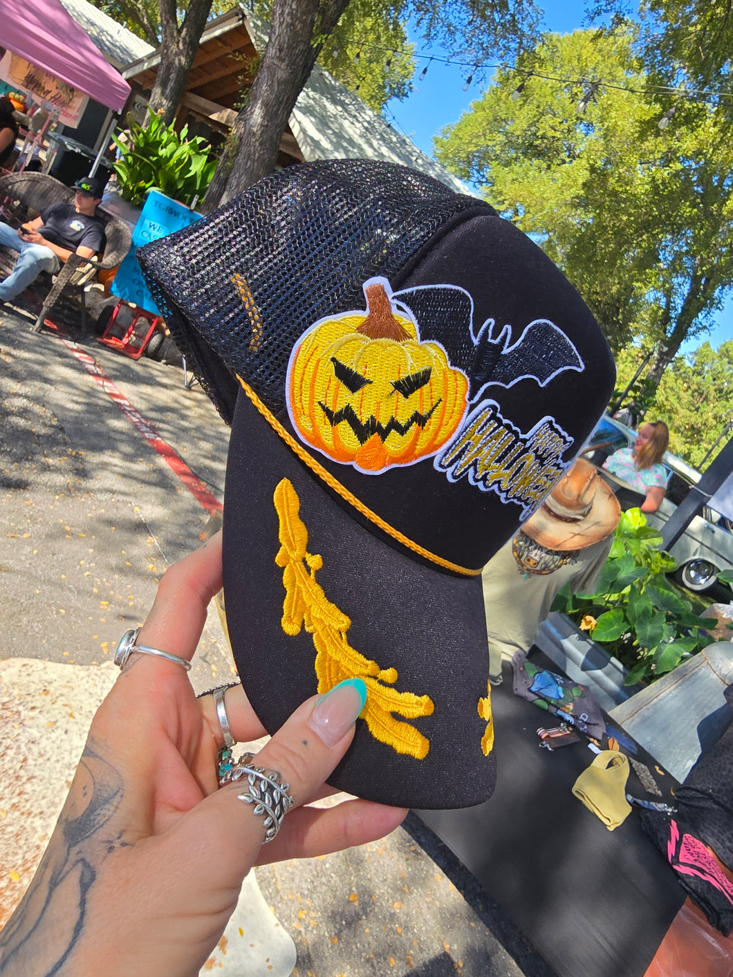 Happy Halloween Patched Cap