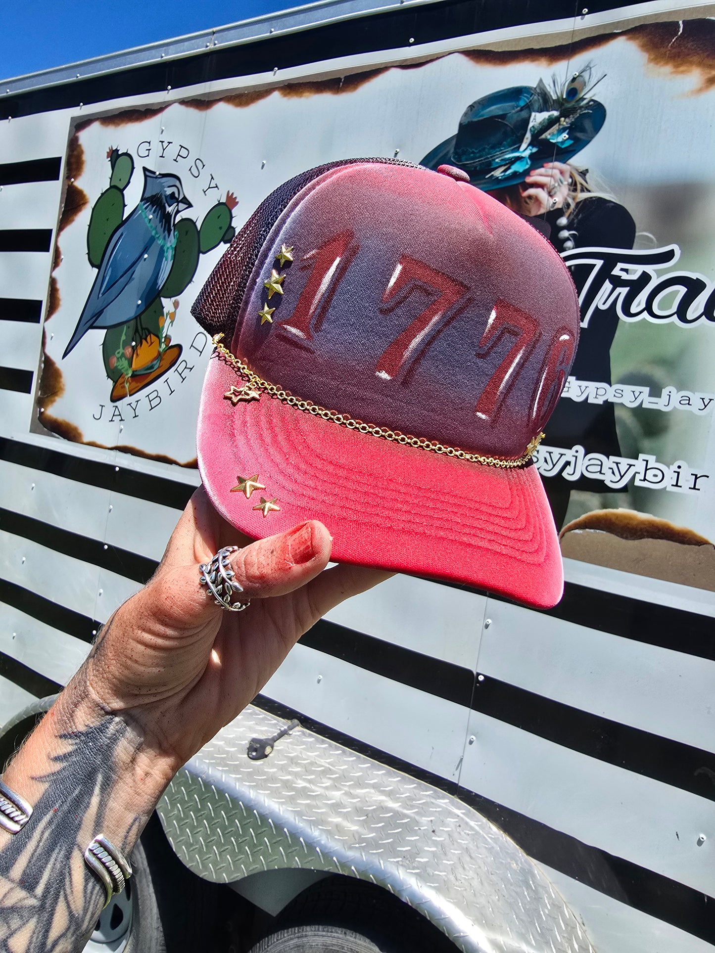 1776 Painted Trucker Cap