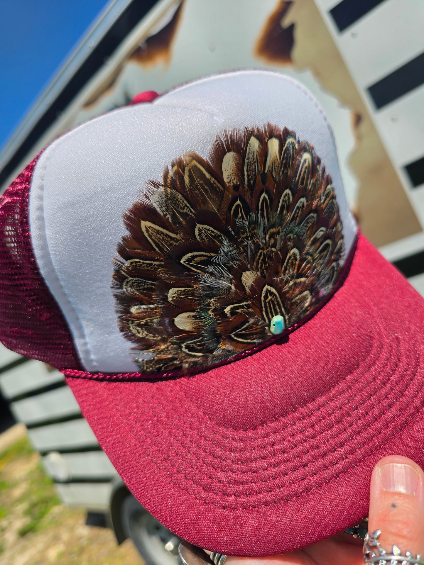 Feathered Trucker Caps