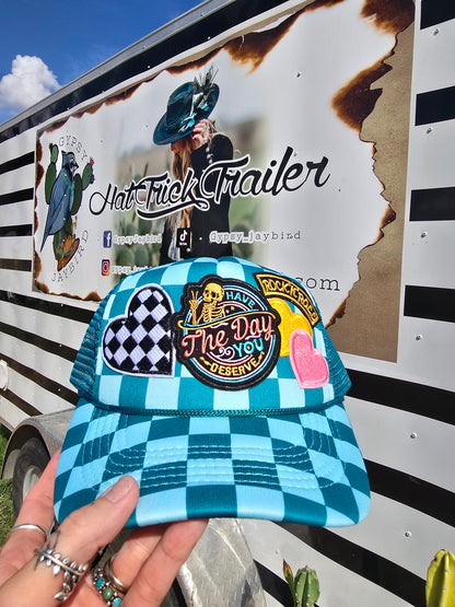 Day/Rock n Roll Patched Trucker Cap