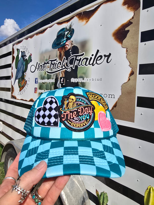 Day/Rock n Roll Patched Trucker Cap