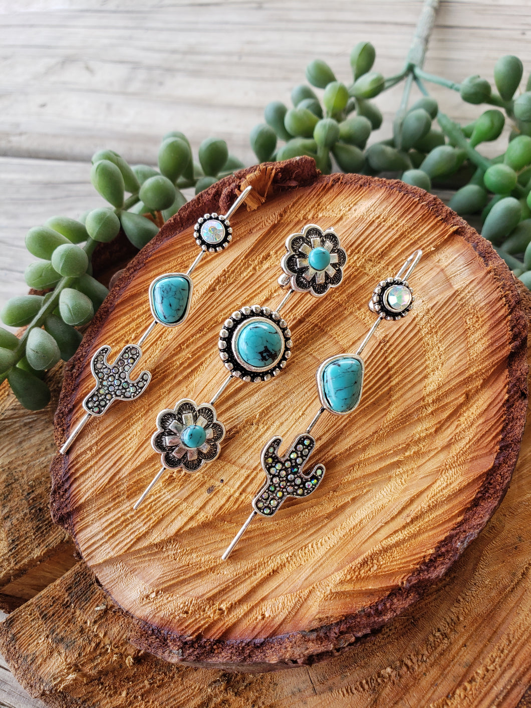 Triple Charm ear pin